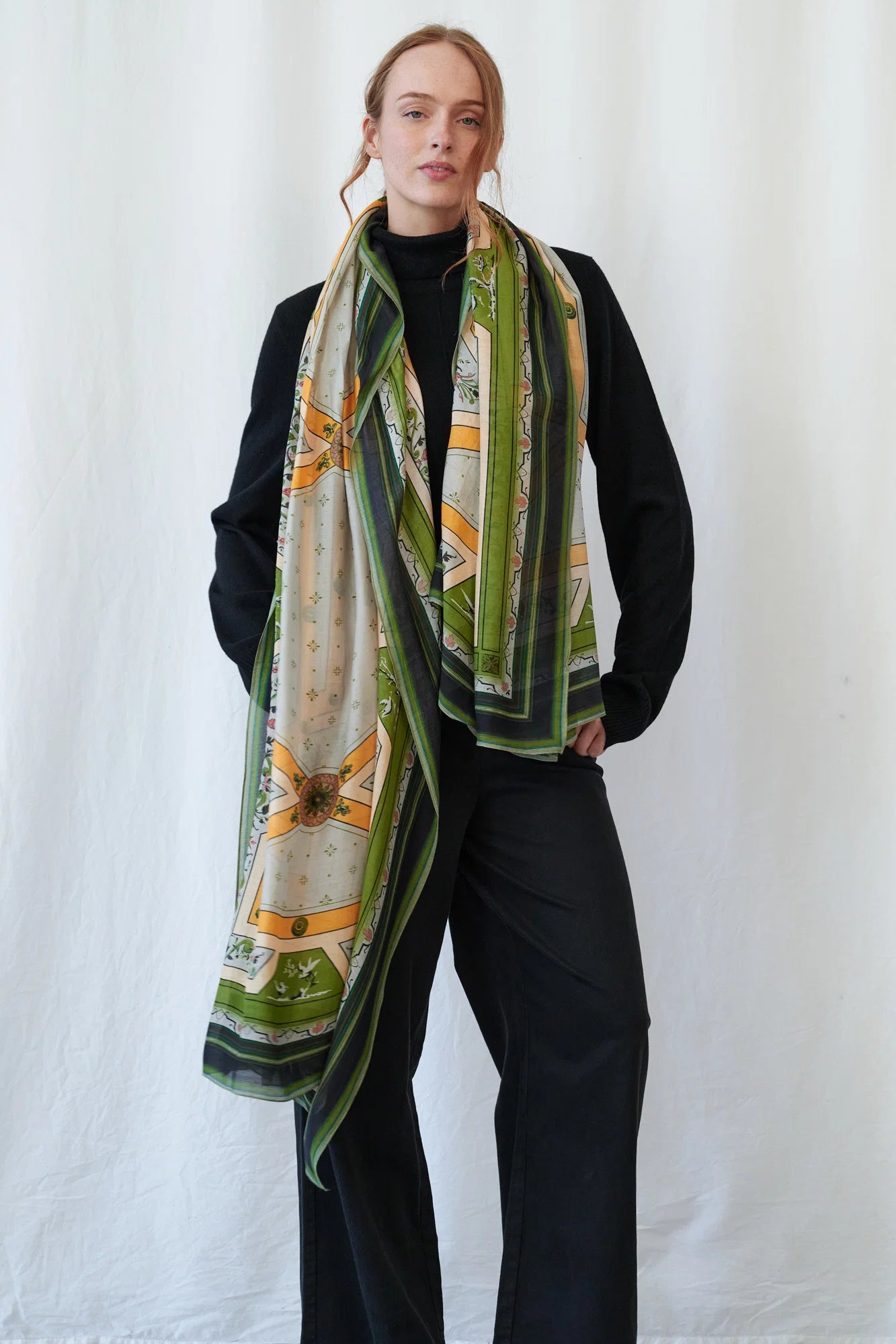 Fleur de Lys Gold Scarf