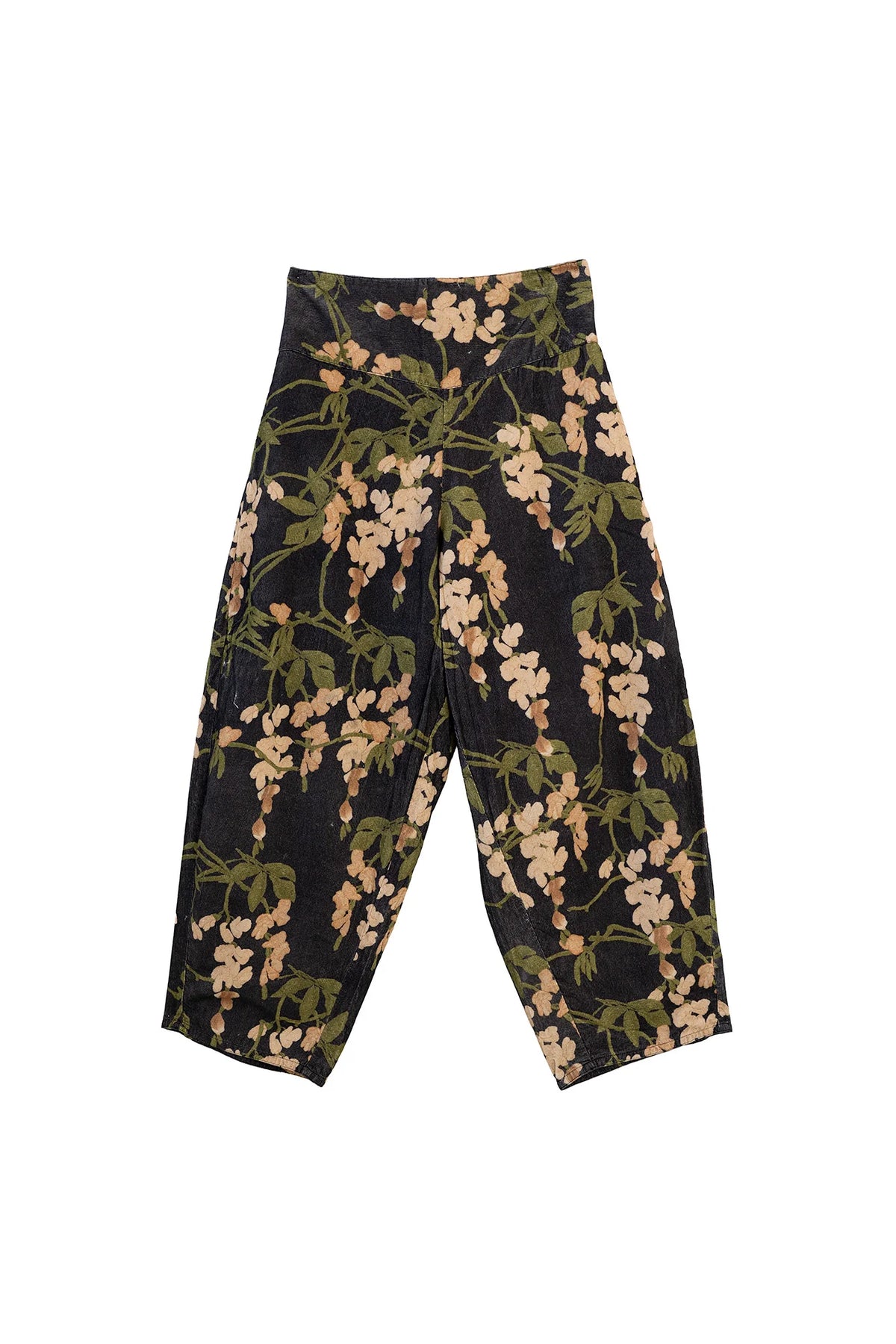Wisteria black needlecord barrel trousers