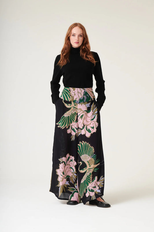 Crane emerald palazzo pants