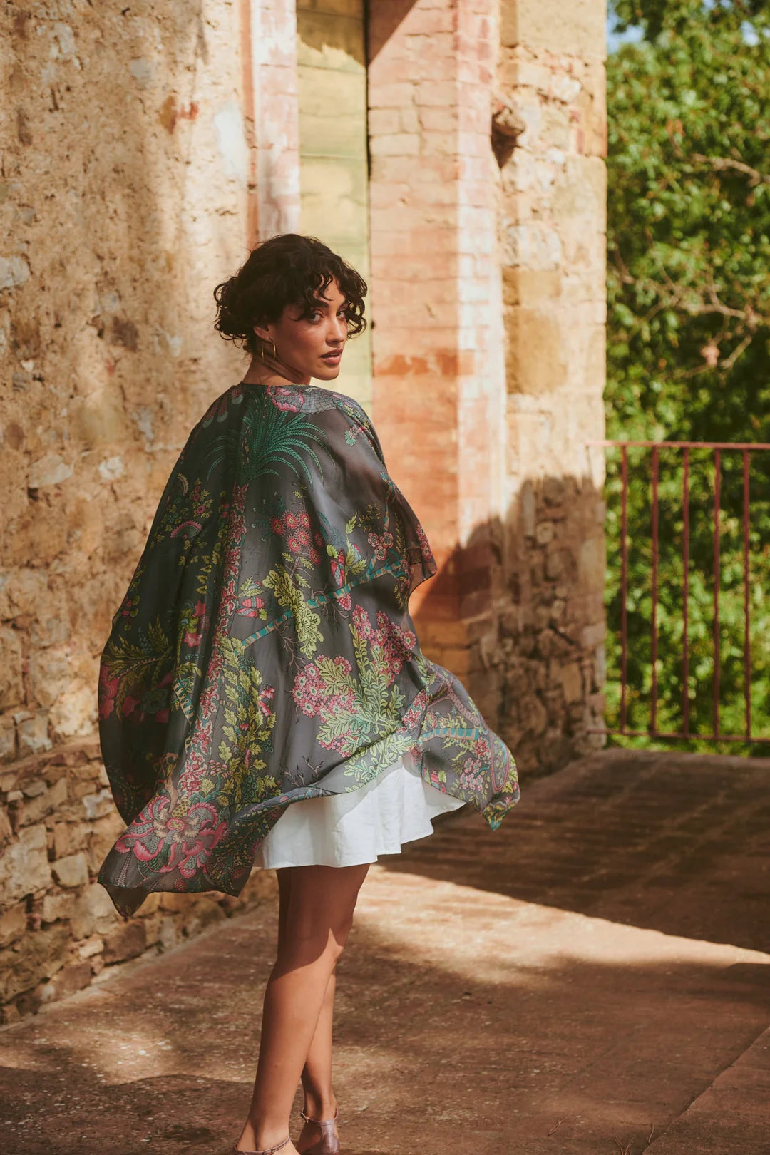 Boho Garden Grey Throwover