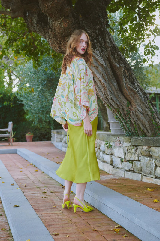 Giant Kantha Lime Kimono