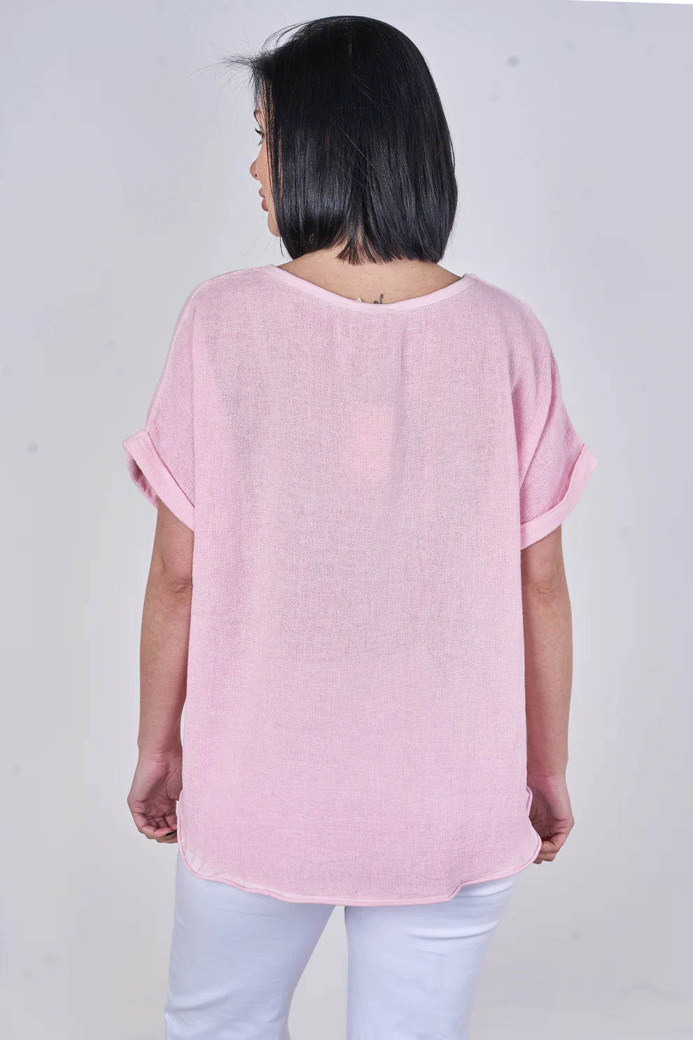 Washed linen Jo top