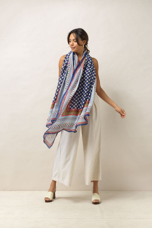 Moorish indigo scarf