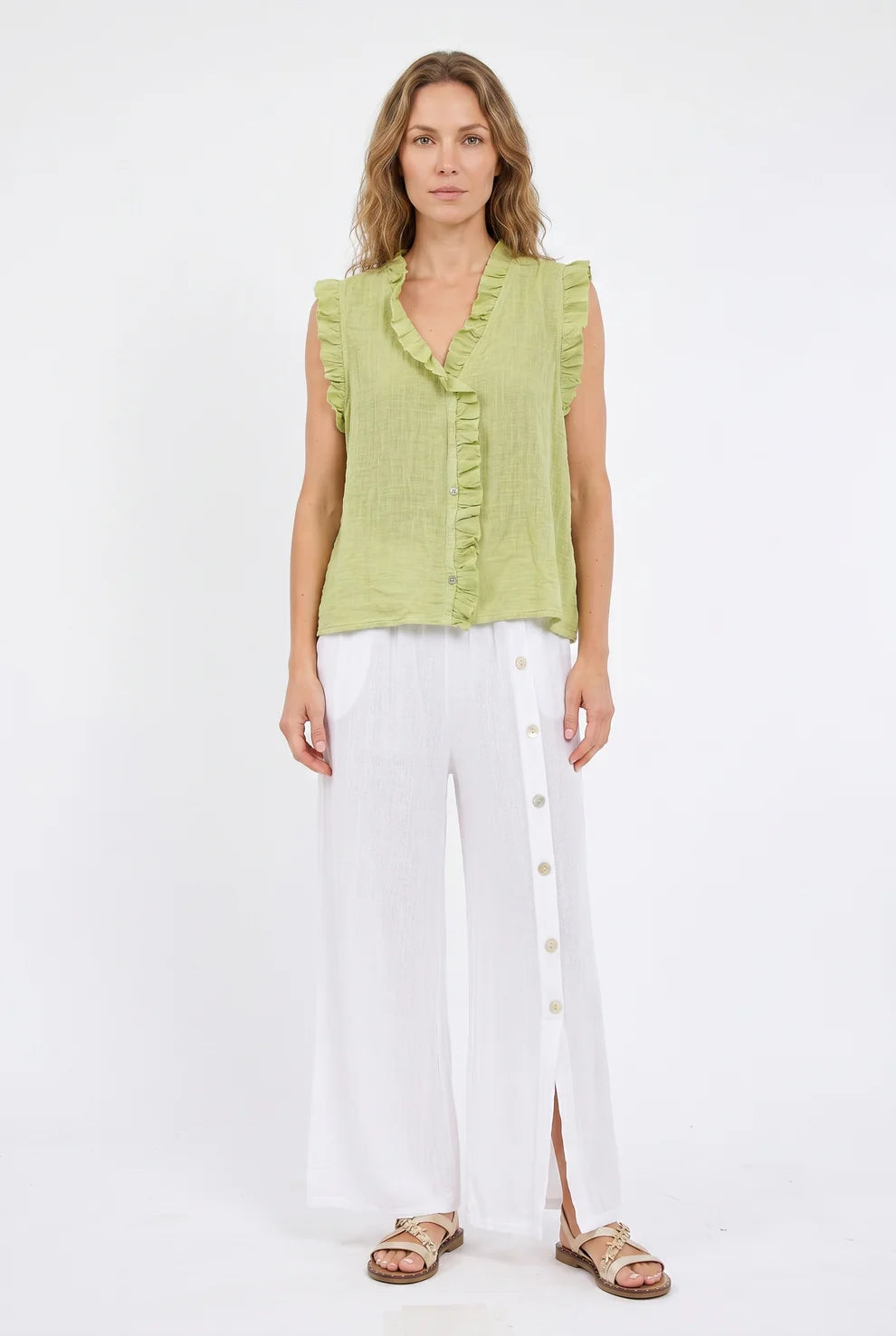 Washed Linen Frankie Vest