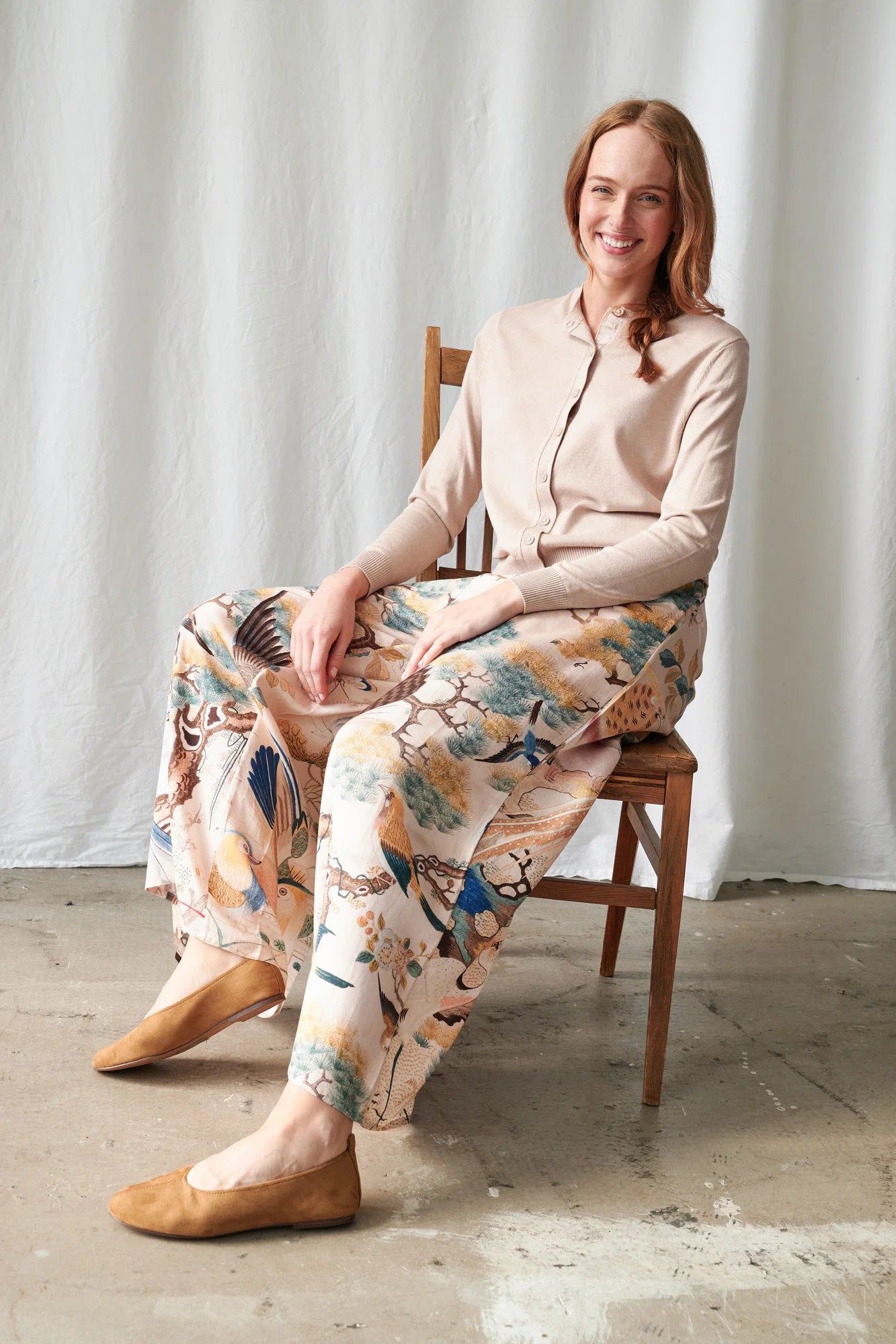 Hummingbird Nude  Pallazo Pants