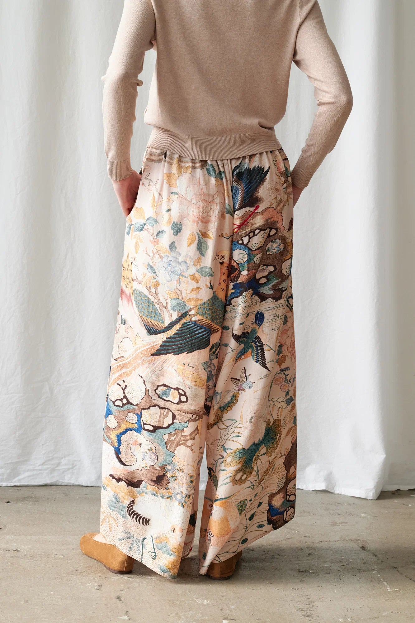 Hummingbird Nude  Pallazo Pants