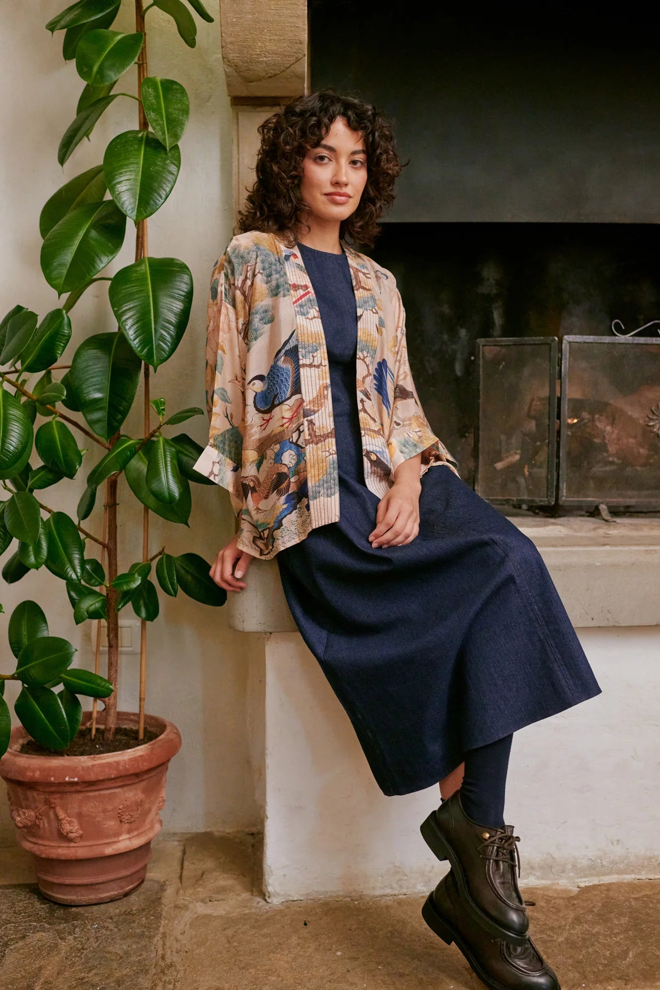 Hummingbird kimono