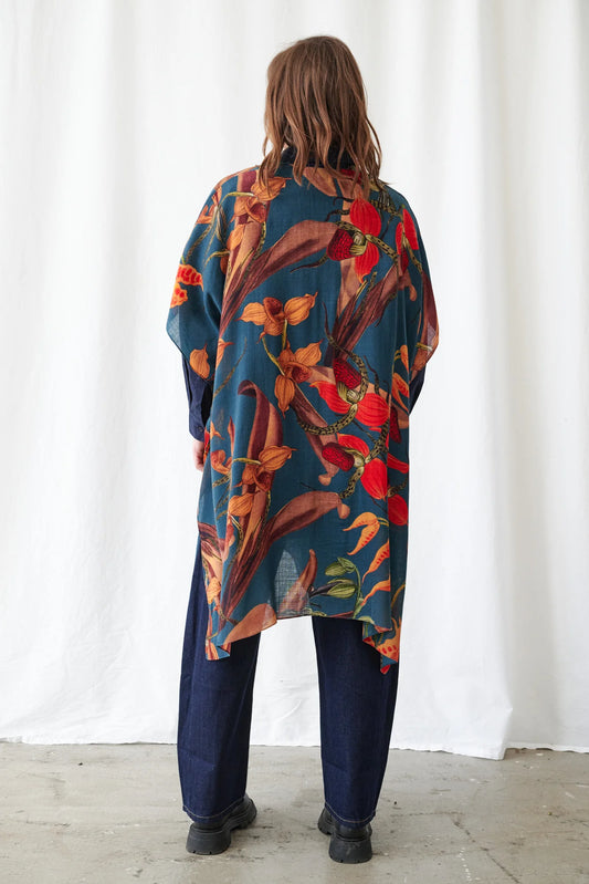 Orchid teal wool Throwover