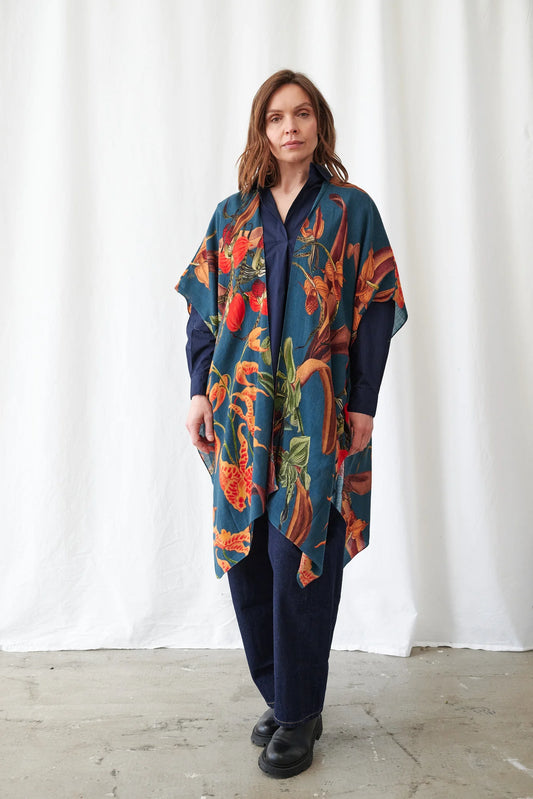 Orchid teal wool Throwover