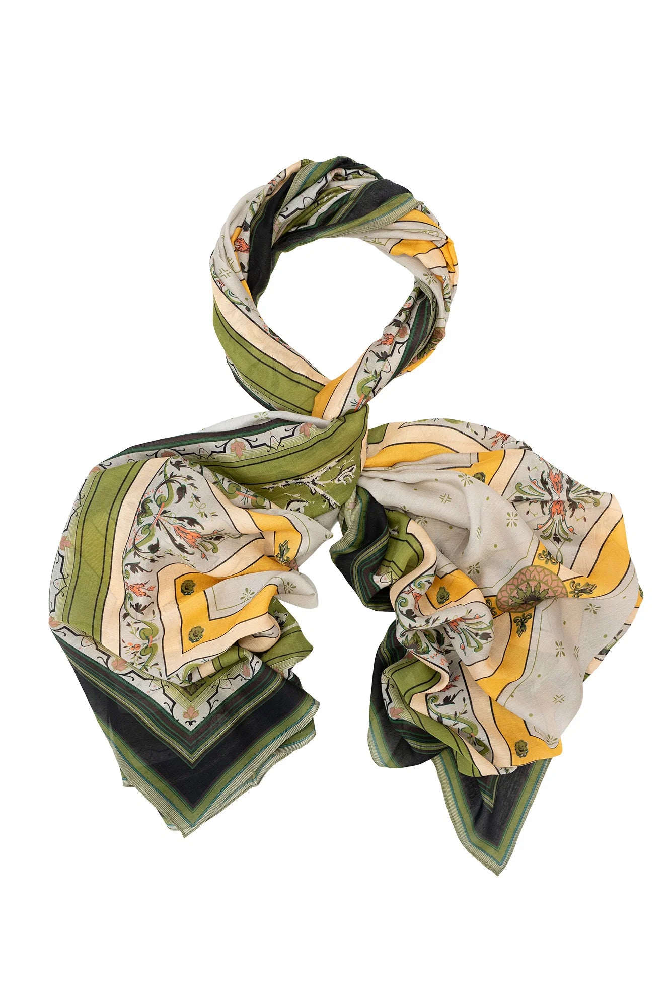 Fleur de Lys Gold Scarf