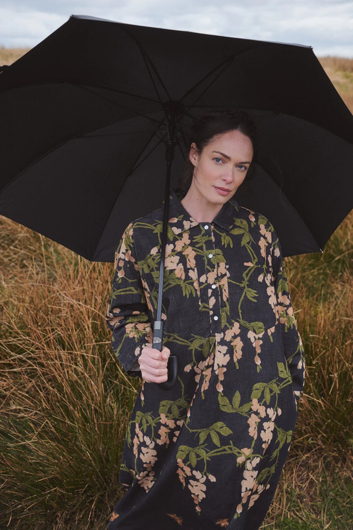 Wisteria black needlecord pocket dress