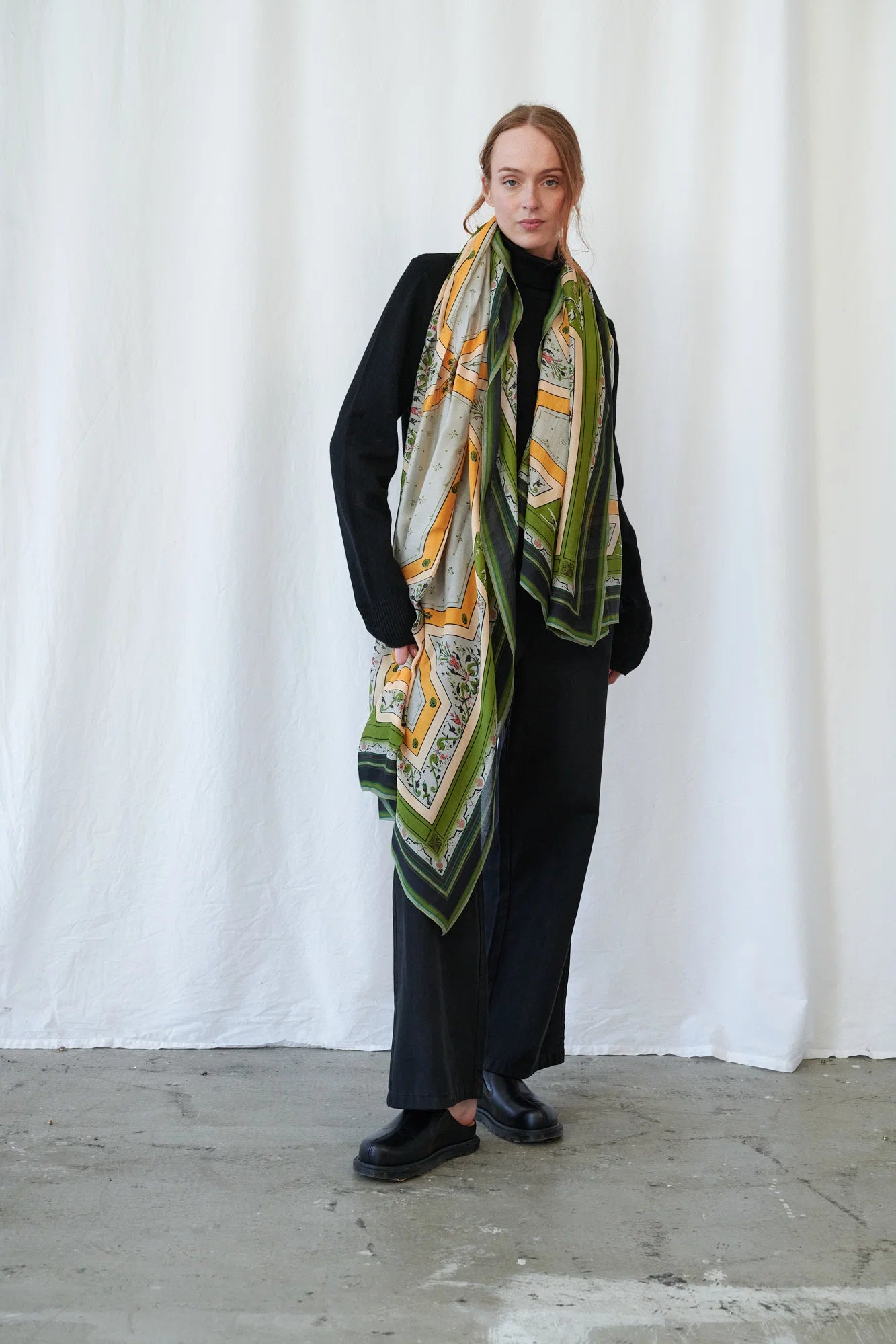 Fleur de Lys Gold Scarf
