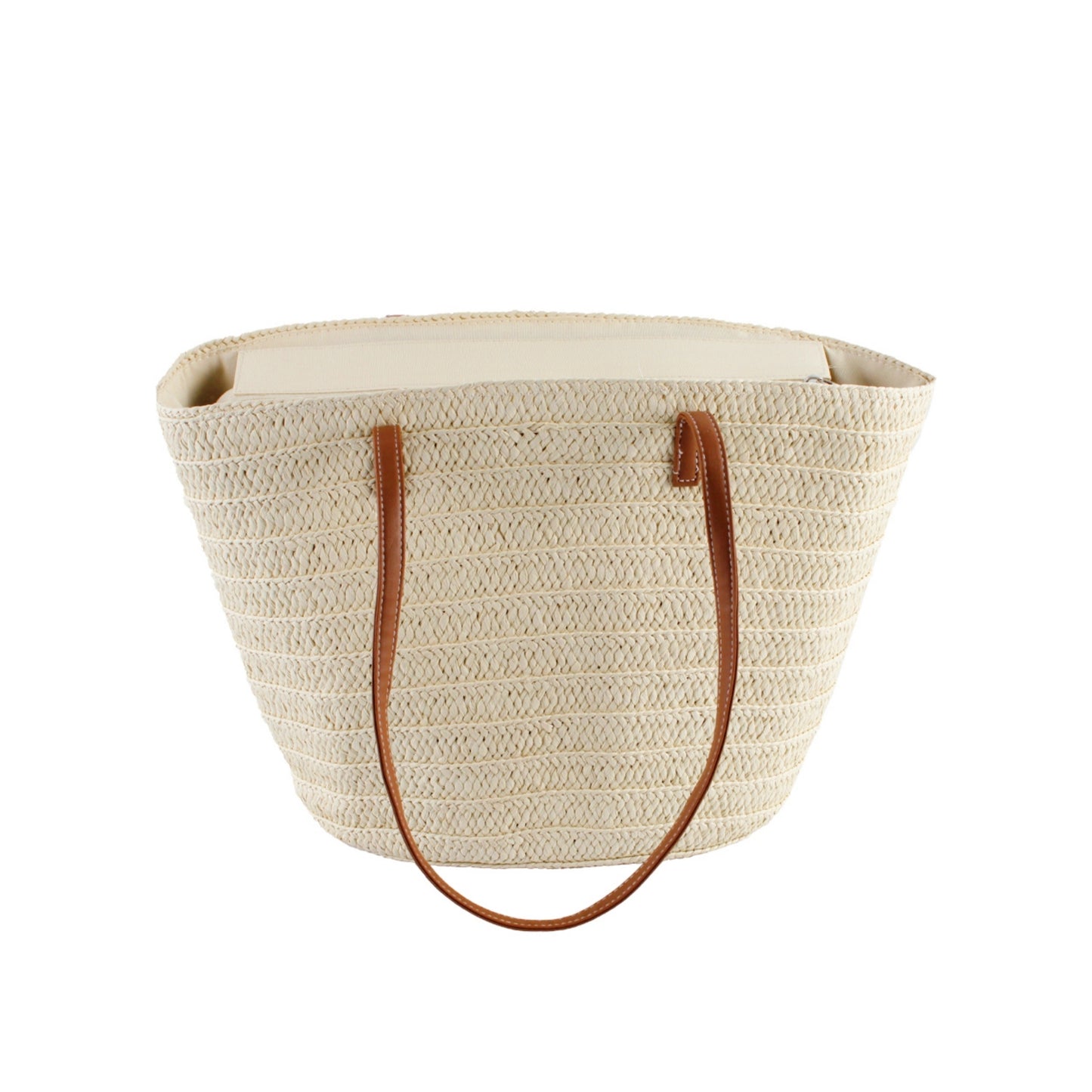 Front Pocket Straw Bag