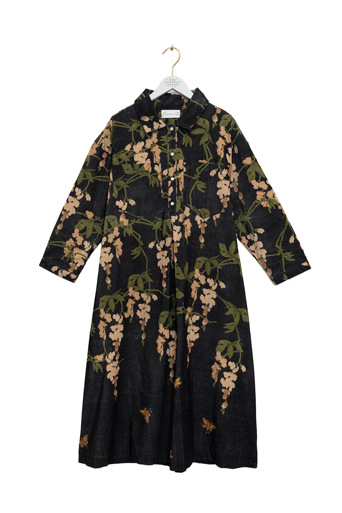 Wisteria black needlecord pocket dress