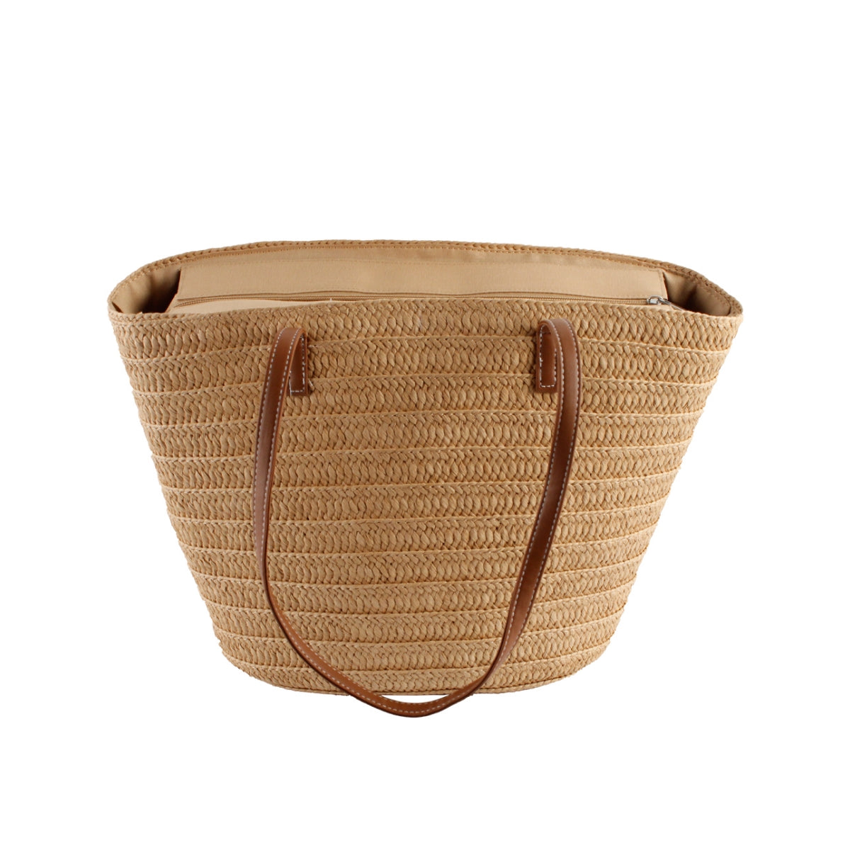 Front Pocket Straw Bag