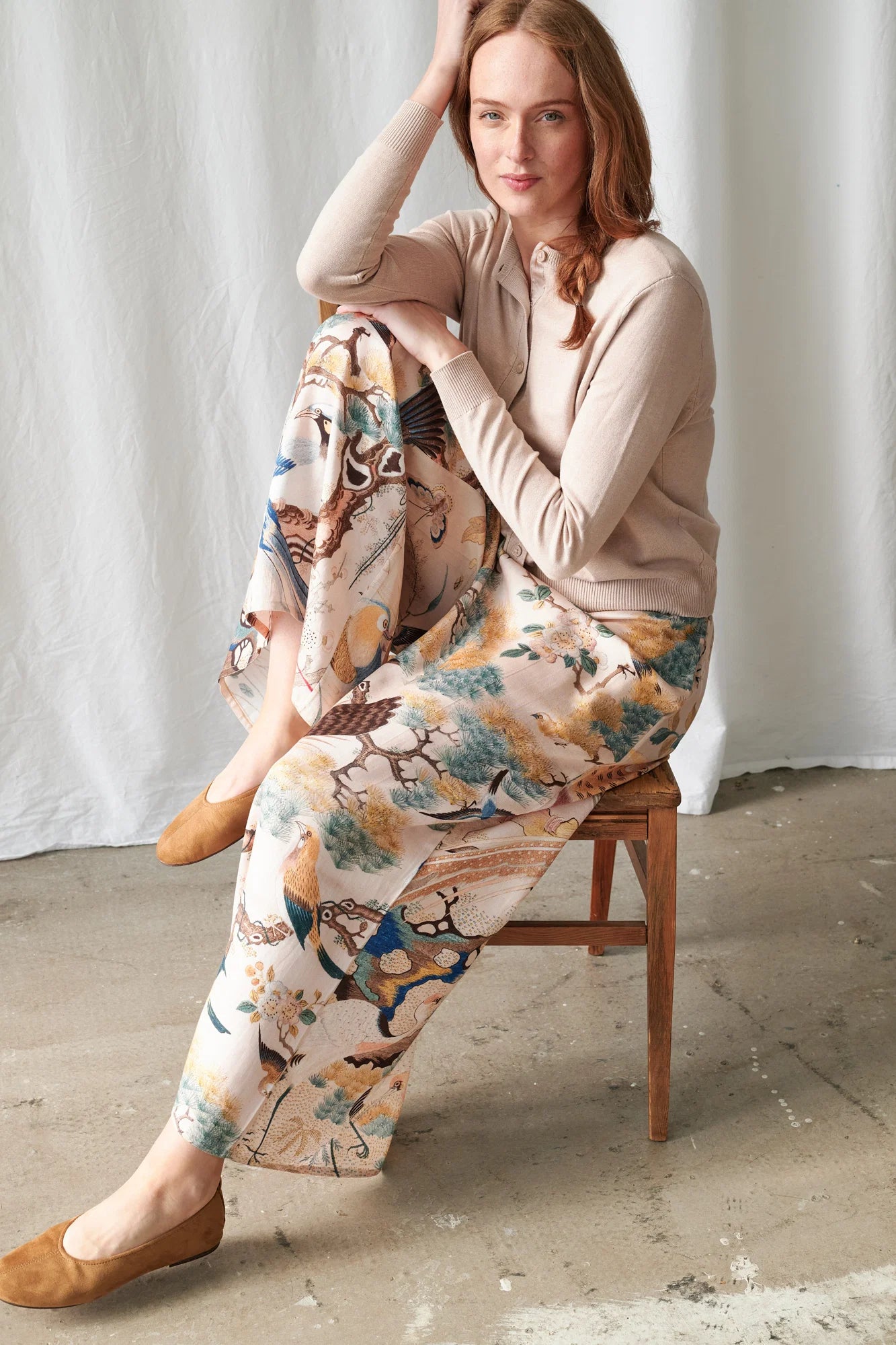 Hummingbird Nude  Pallazo Pants