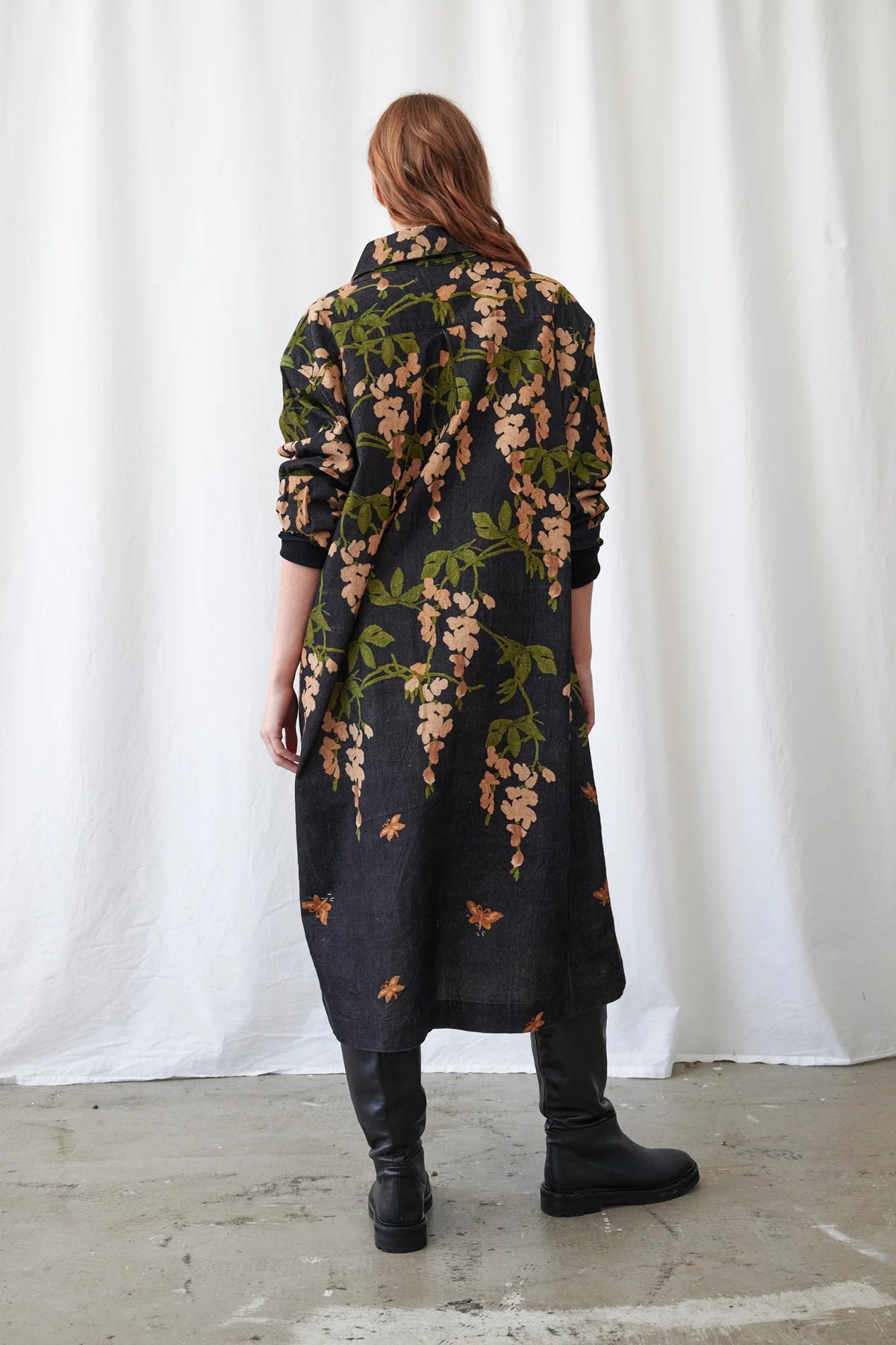 Wisteria black needlecord pocket dress