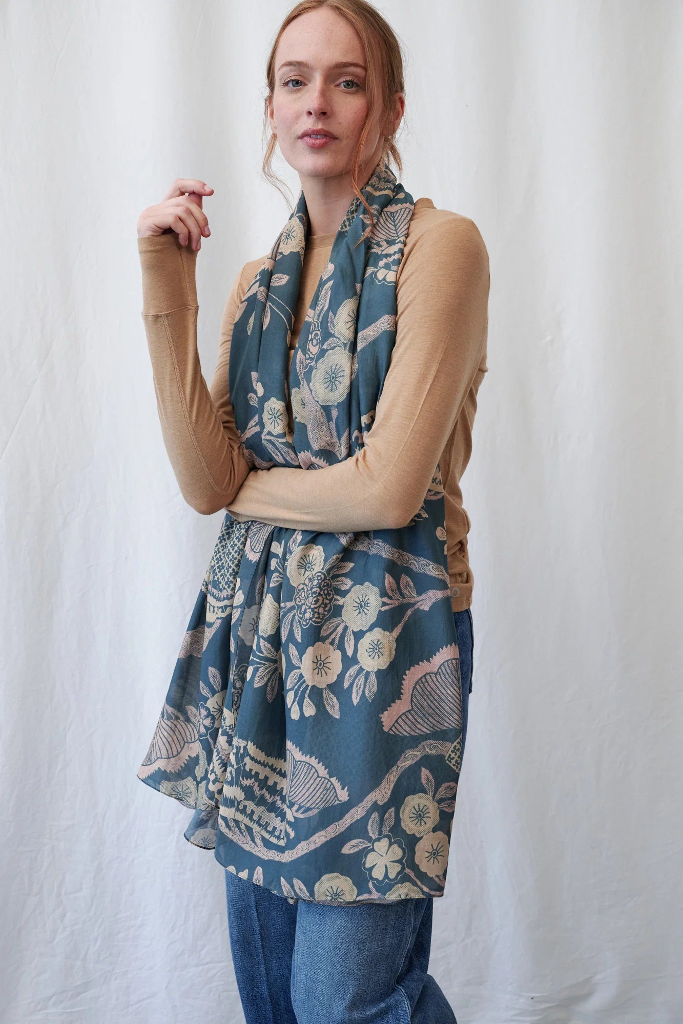 Rosa Blue Scarf