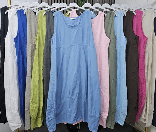 Grace Linen Pocket Dress
