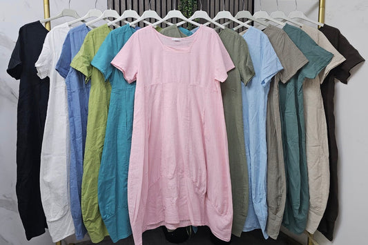 Sadie Linen Pocket Dress