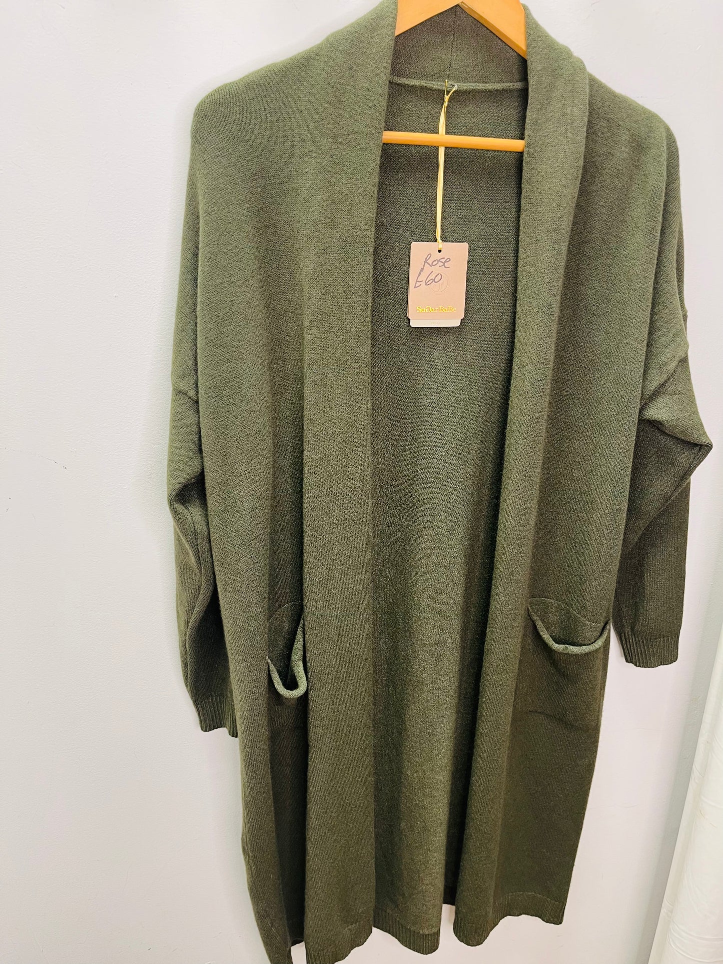 Rose two pocket cosy cardigan