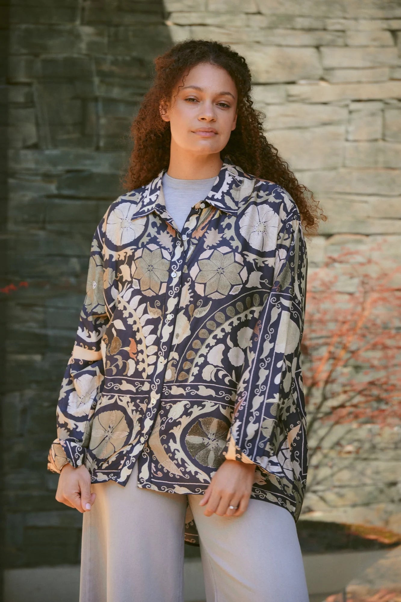 Susani Charcoal Oversized Shirt