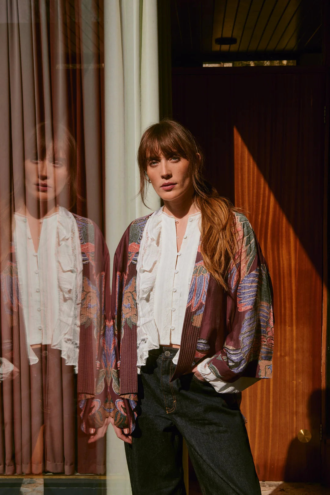 Crane plum kimono
