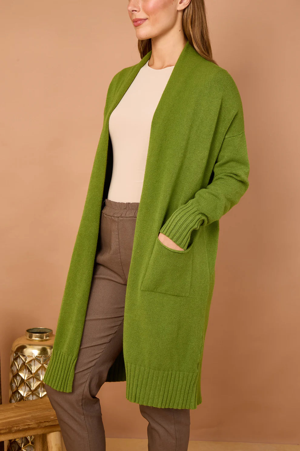 Rose longline cardigan