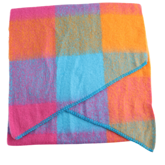 Tartan diagonal scarf