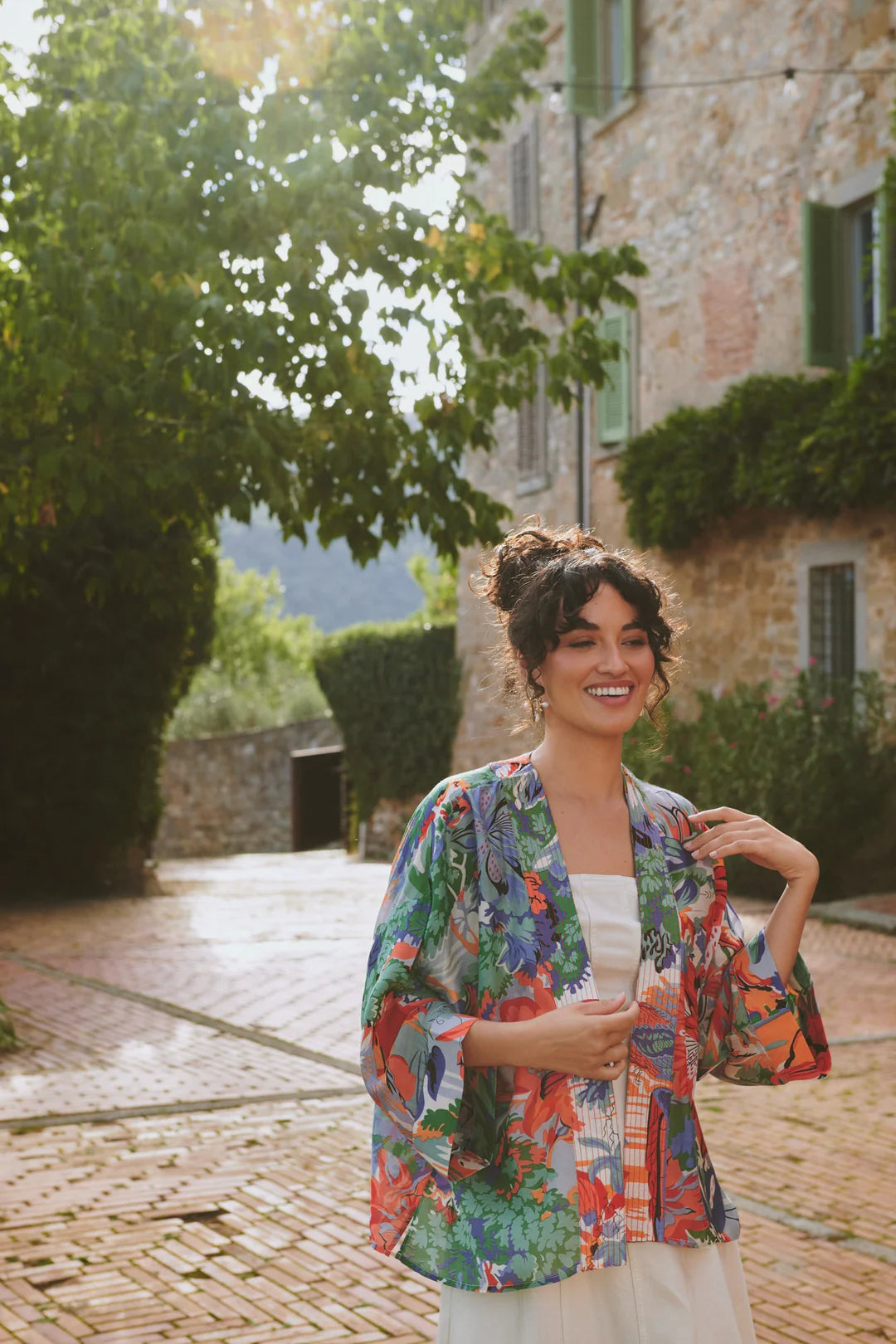 Tropicana Blue Kimono