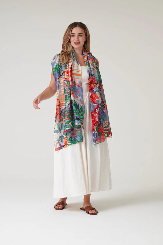 Tropicana Blue Scarf