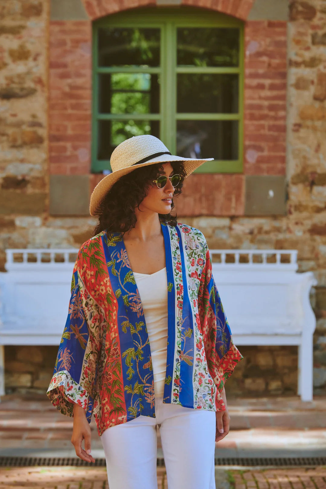 Ribbons Cobalt Kimono