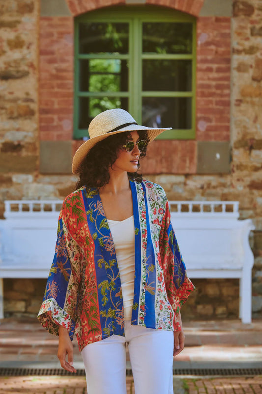 Ribbons Cobalt Kimono