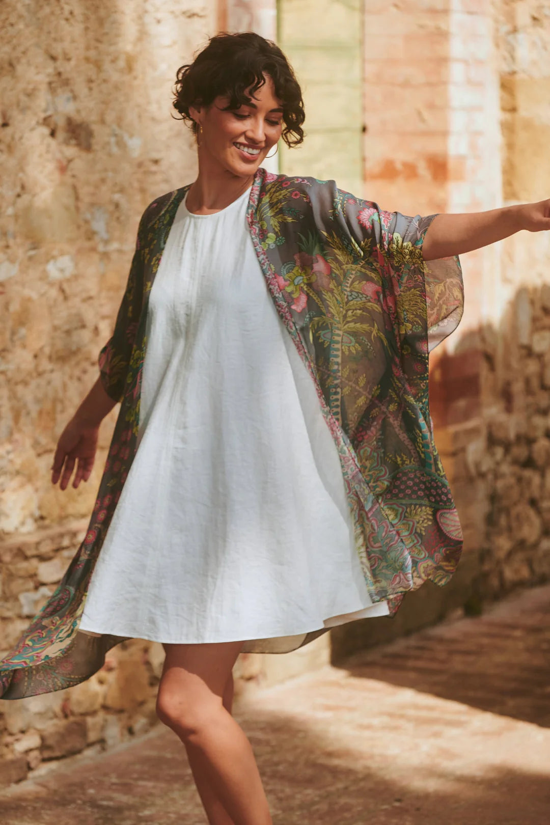 Boho Garden Grey Throwover