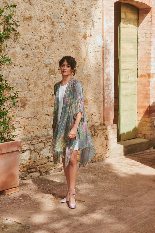 Boho Garden Grey Throwover
