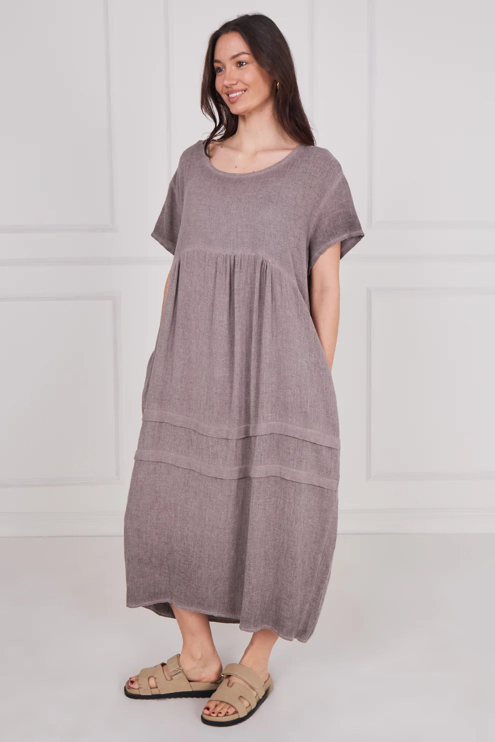 Washed Linen Clara Dress