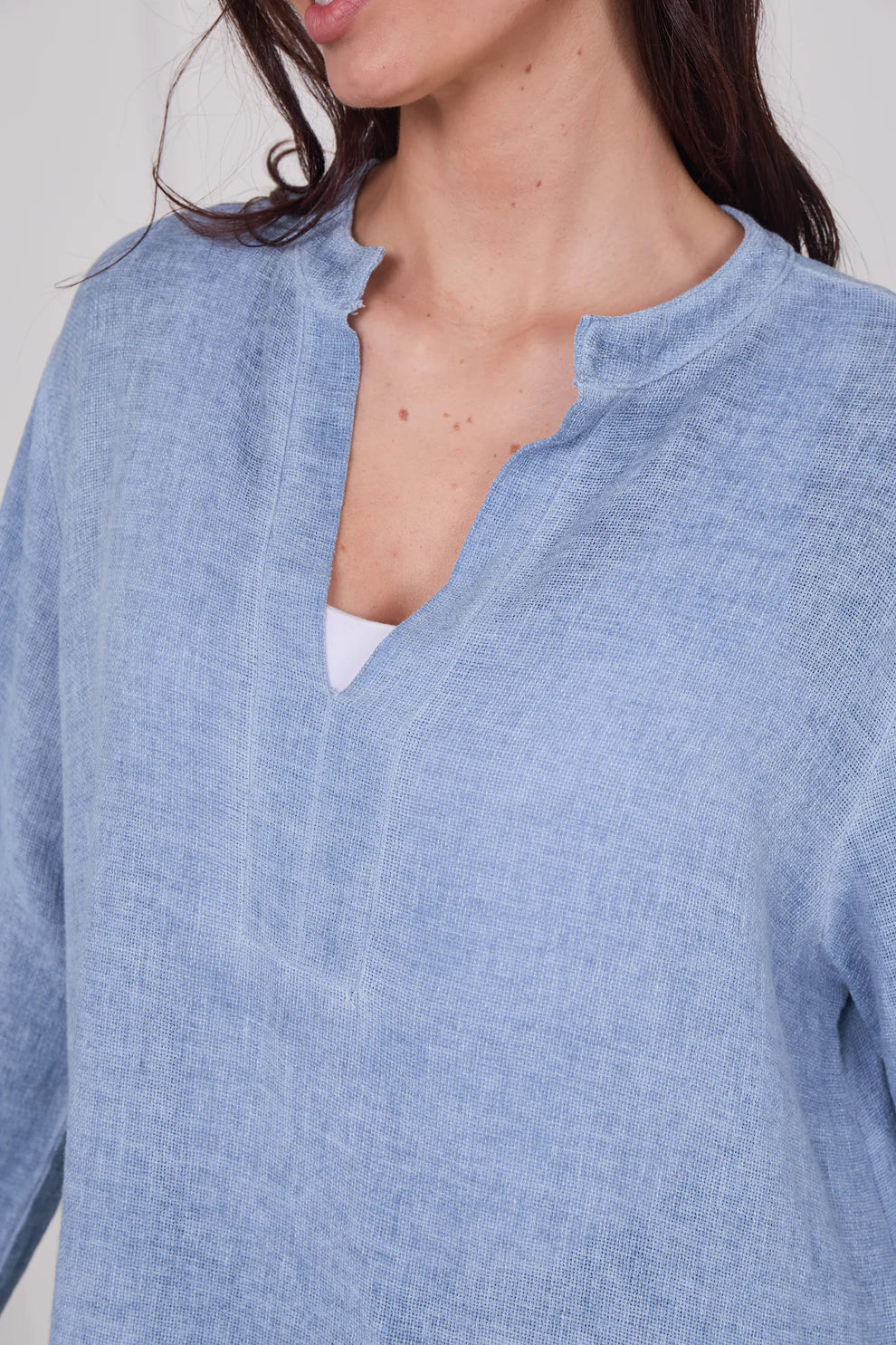 Washed Linen Mary Top