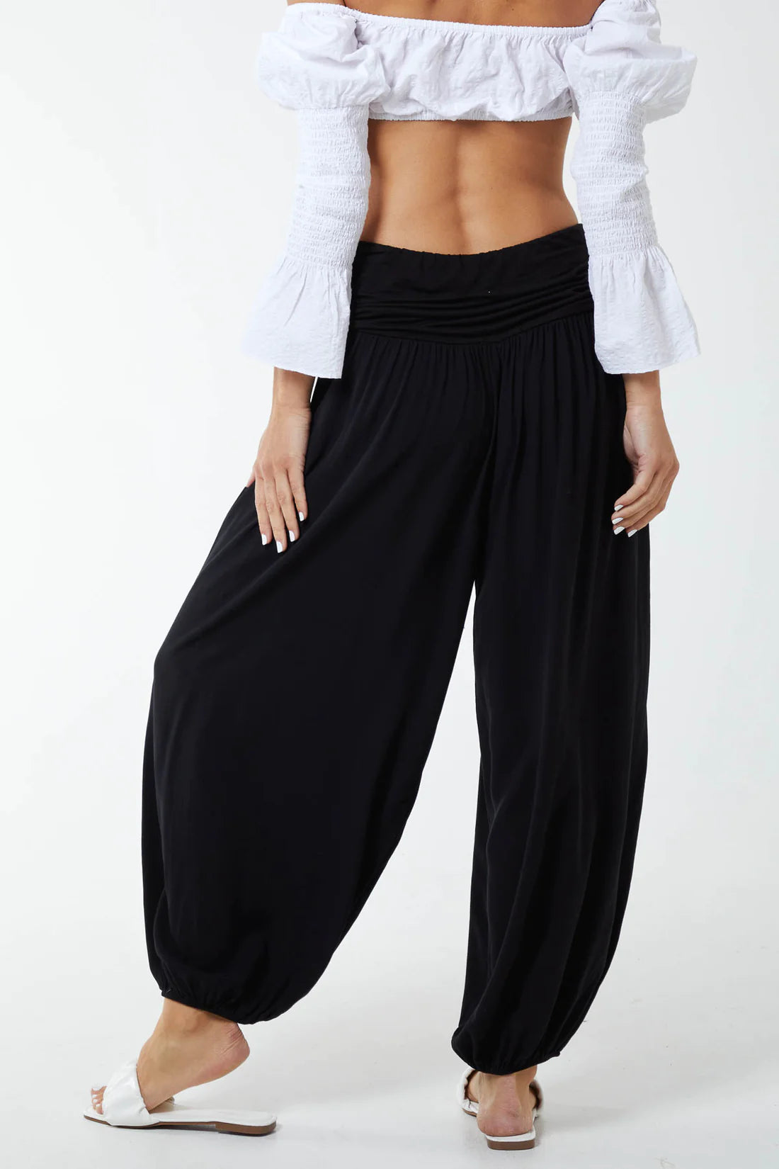 Buy virblatt - Harem Pants for Women Plus Size Hippie Pants Comfy Pants -  Nirvana bl XXL Black at Amazon.in